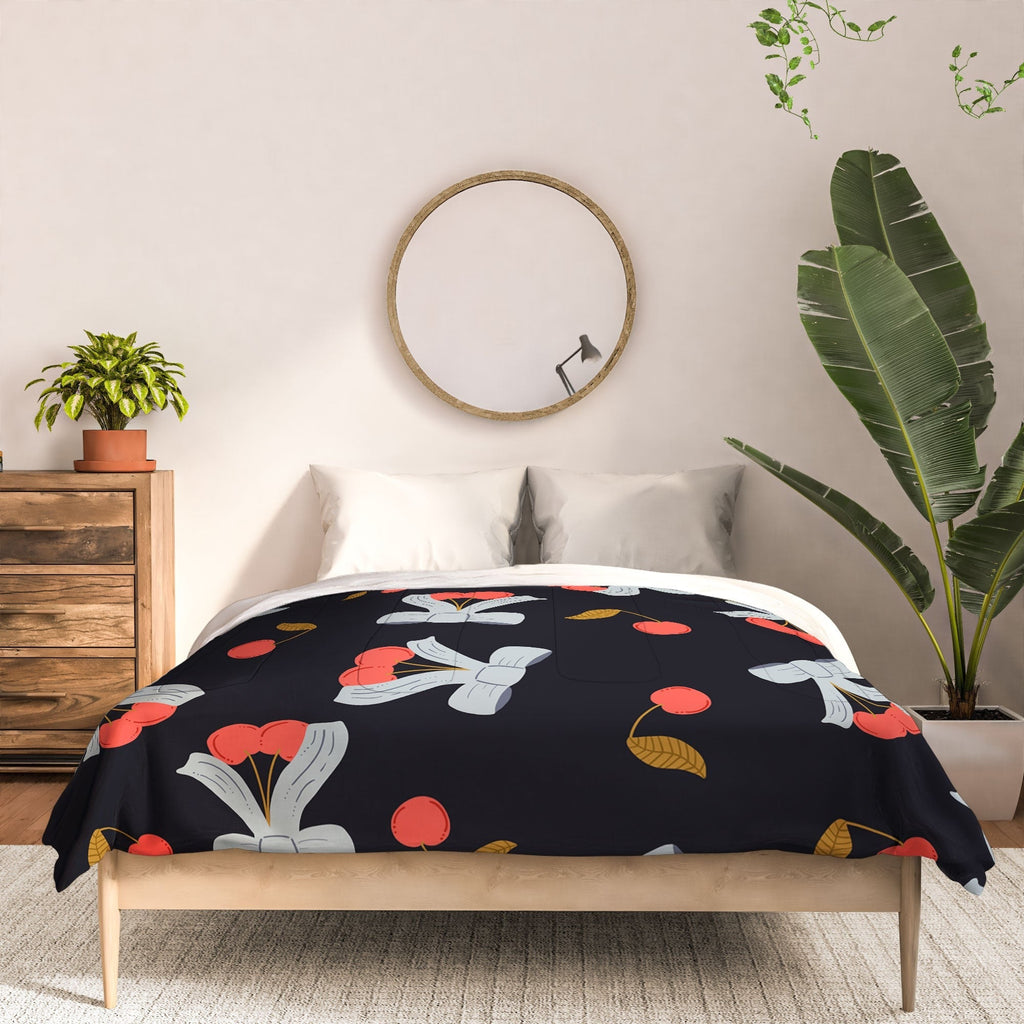 Jennifer Labre Cherries and Bows Comforter