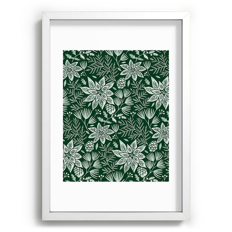 Pimlada Phuapradit Christmas Poinsettia Recessed Framing Rectangle