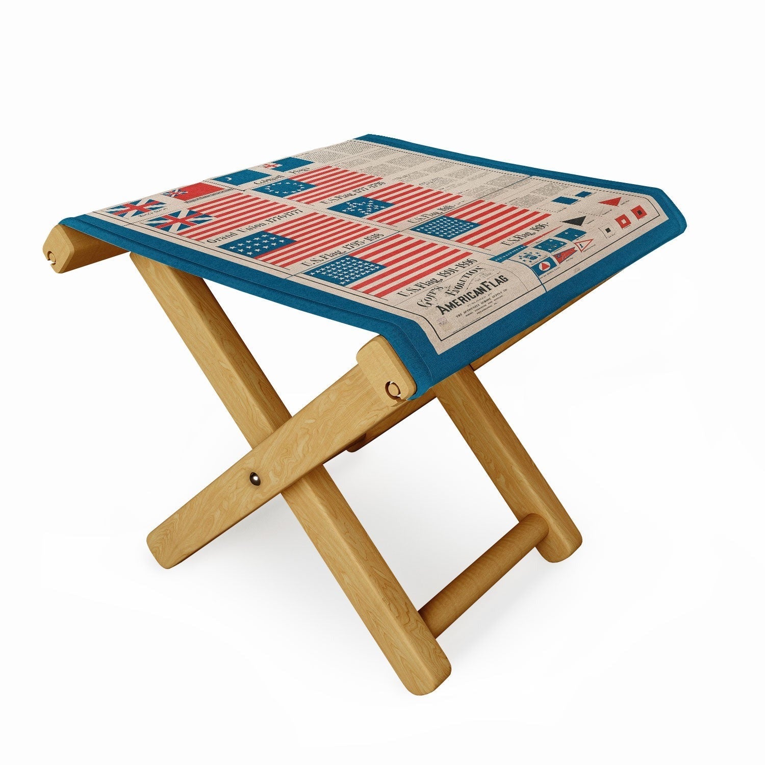 DENY Designs Goff s Evolution of the American Flag Folding Stool