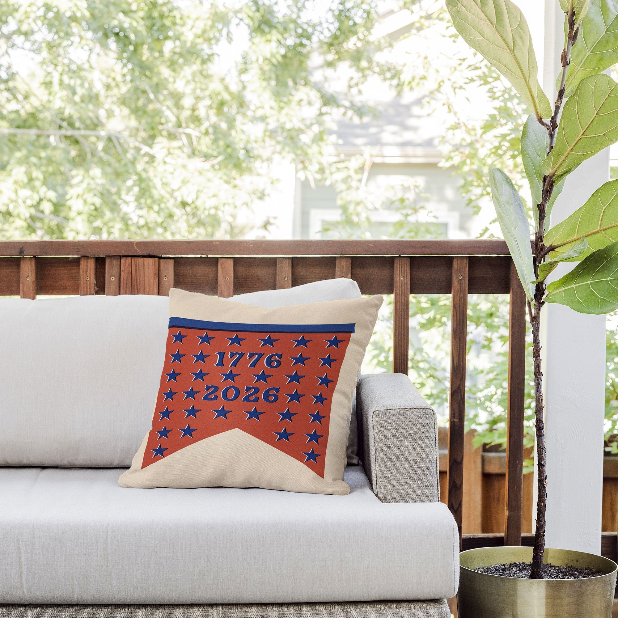DENY Designs Star Banner Outdoor Throw Pillow