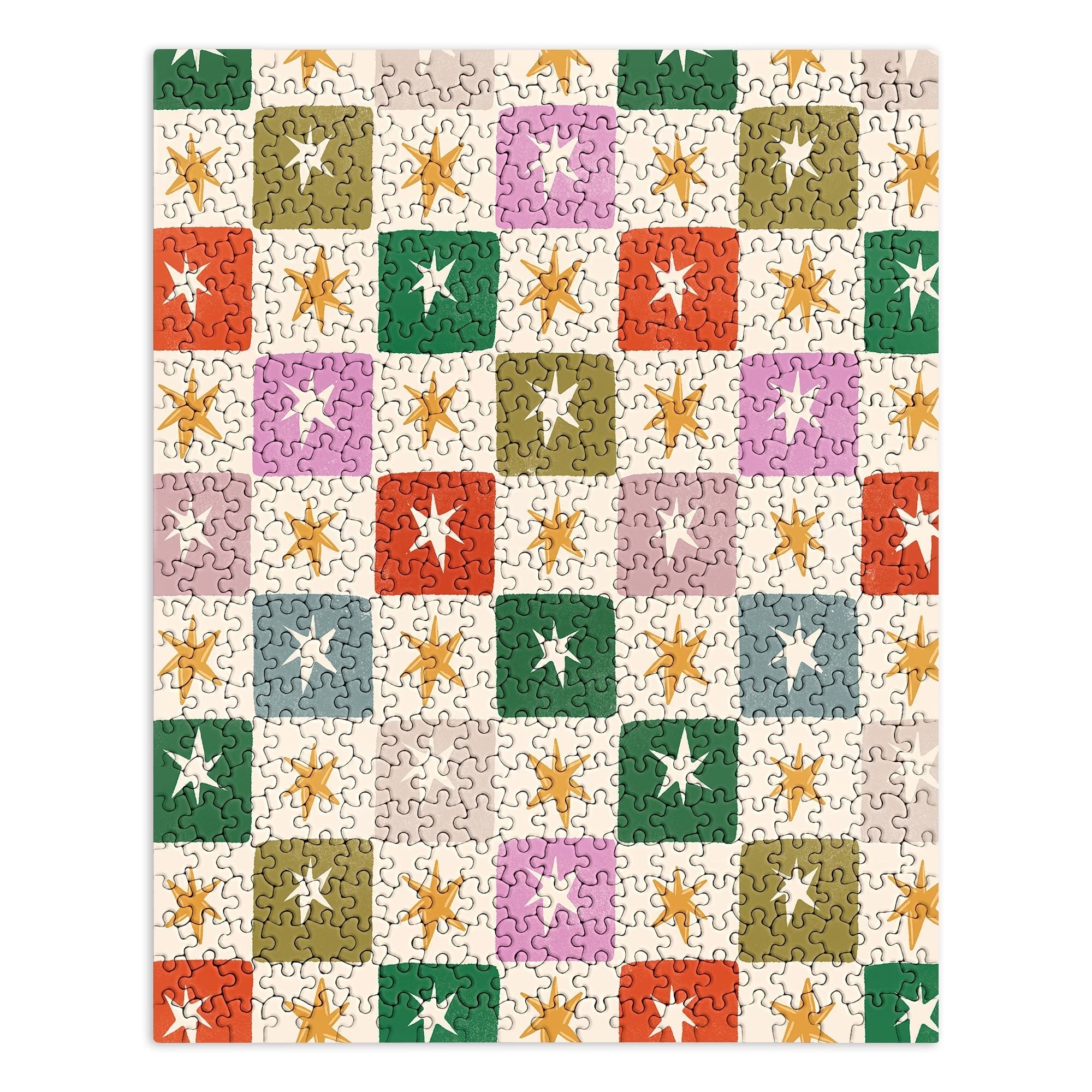 LouBruzzoni Retro Star Block Pattern Puzzle