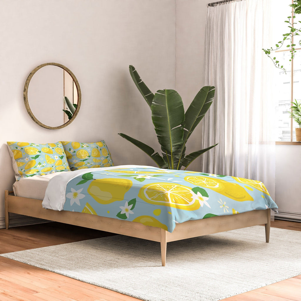 Design by Spark Lemony Fresh Florals Comforter
