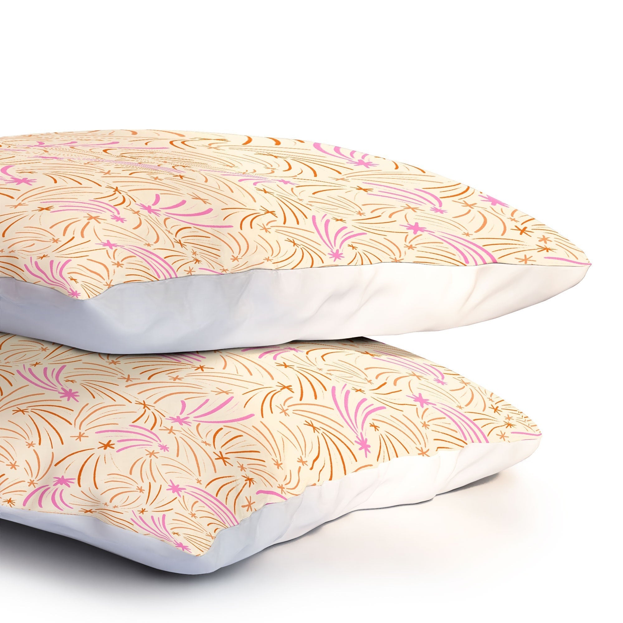 Little Om Pattern Shooting Stars cream Pillow Shams