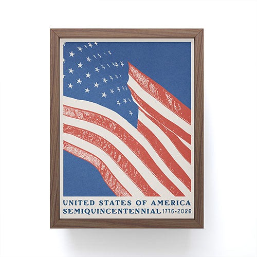 DENY Designs Stars n Stripes Semiquincentennial Framed Mini Art Print