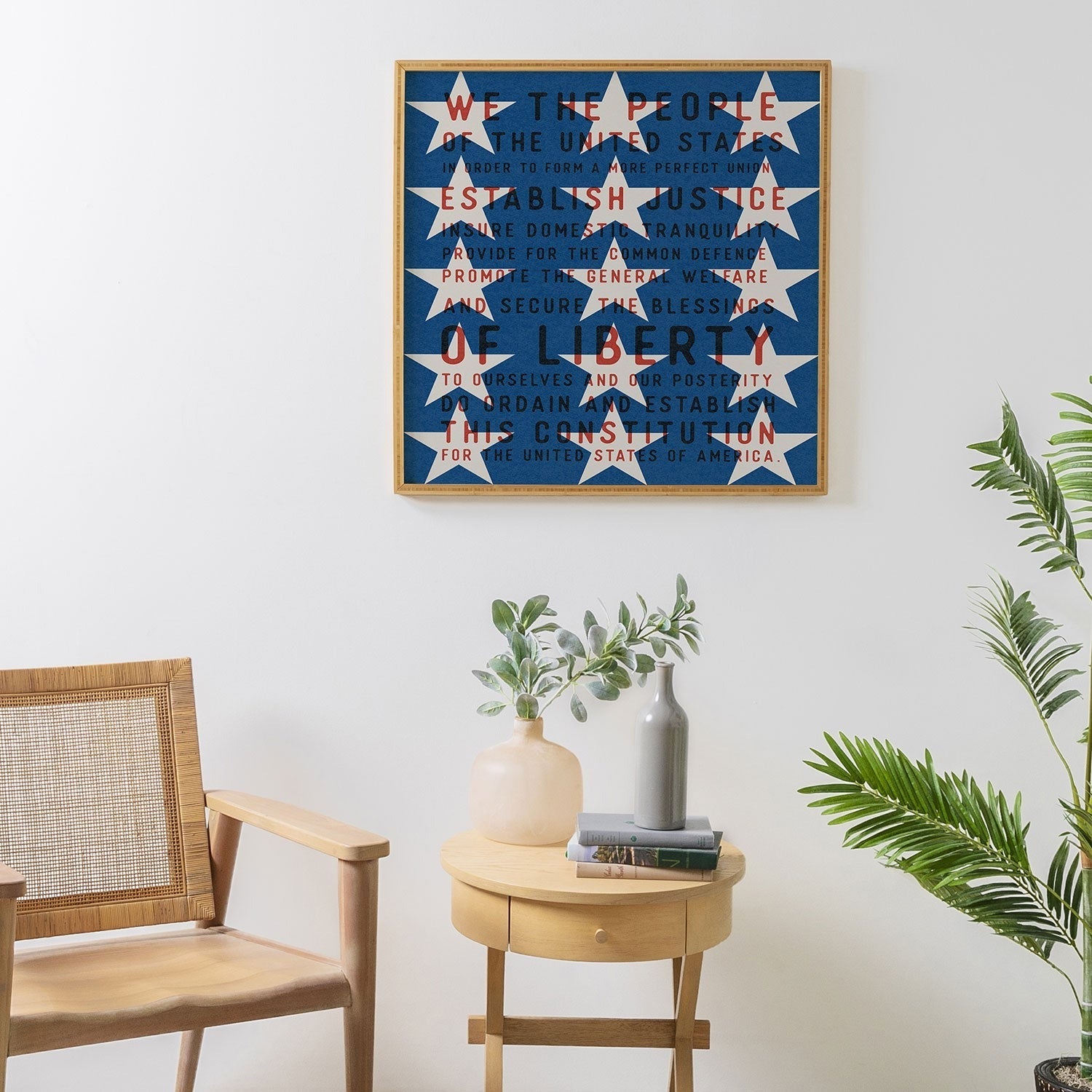 DENY Designs Starred Preamble Framed Wall Art