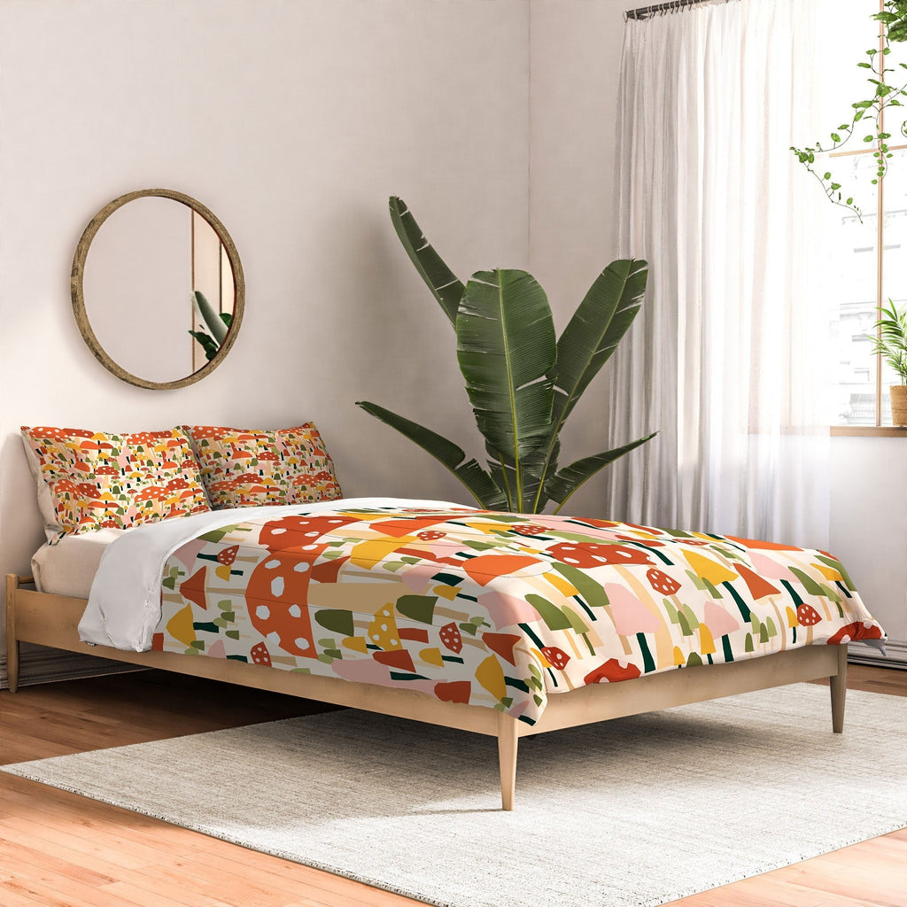 Valeria Frustaci autumnal mushrooms Comforter
