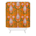 Design by Spark Rose Bubbly And Florals Shower Curtain
