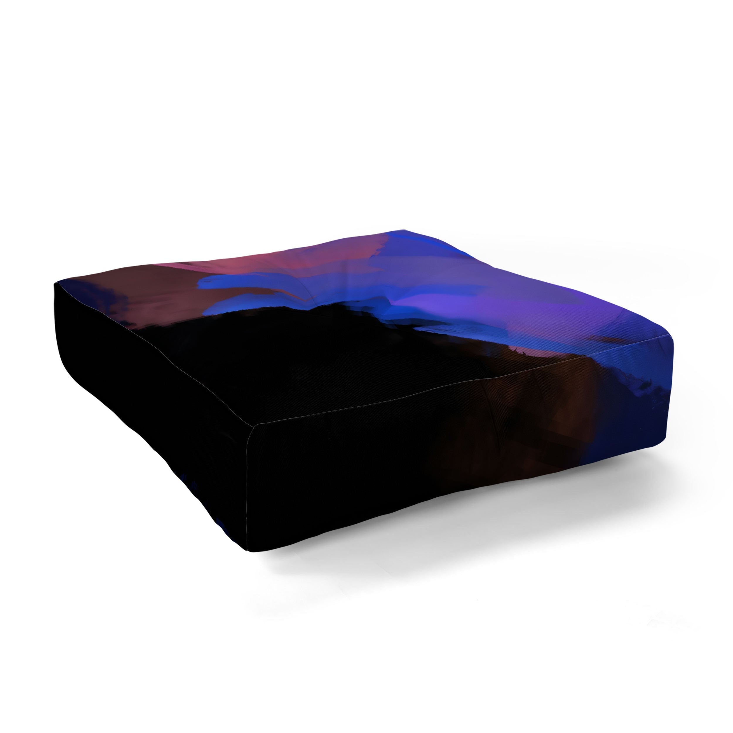 83 Oranges Midnight Sparks Floor Pillow Square