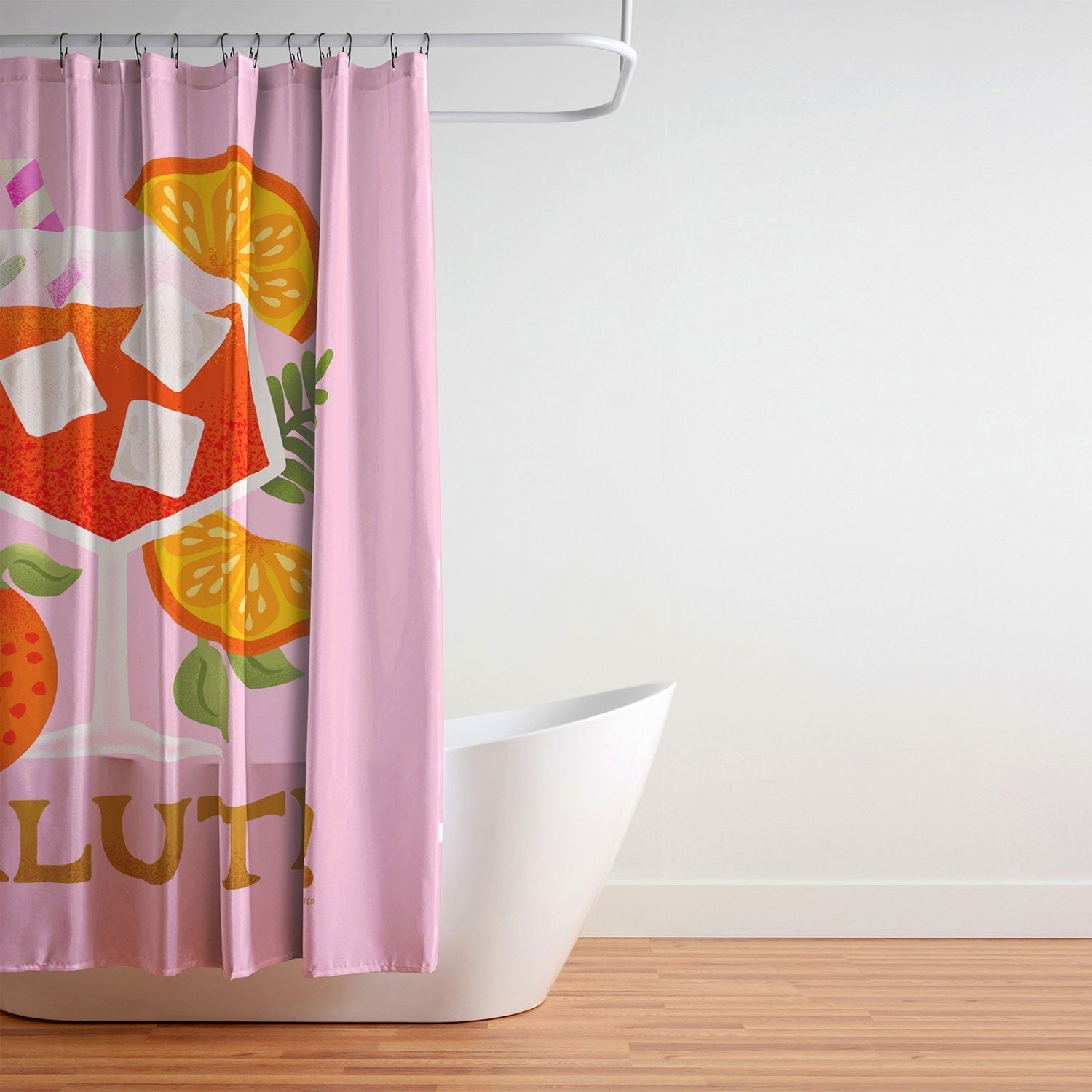 Jessica Molina Orange Spritz Shower Curtain