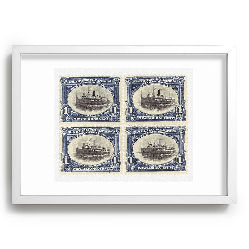 DENY Designs 1901 1c Fast Lake Navigation Stamps Recessed Framing Rectangle
