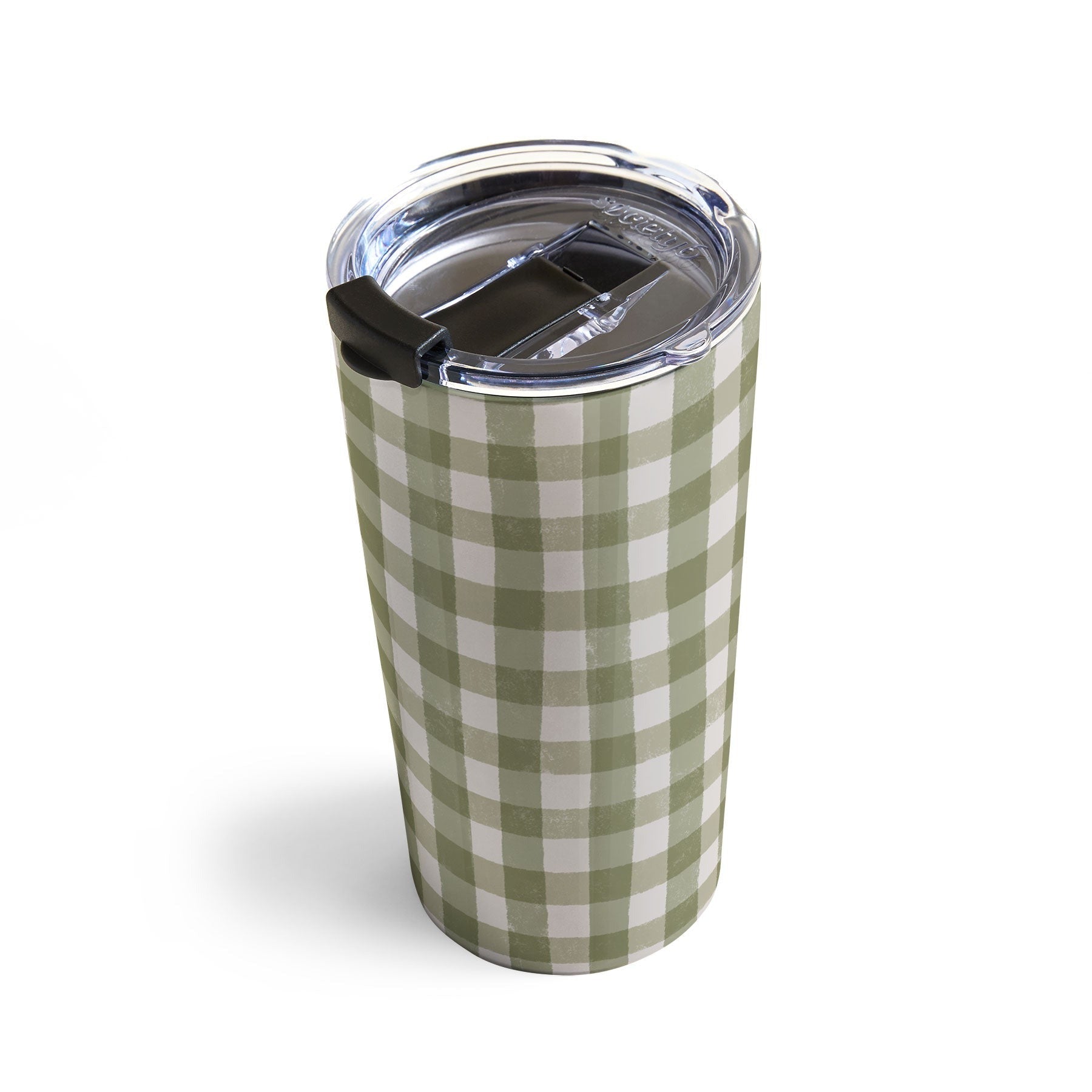 Menina Lisboa Rustic Green Plaid Travel Mug
