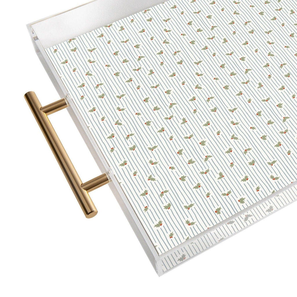 CoastL Studio Hand Drawn Holly Stripe Acrylic Tray