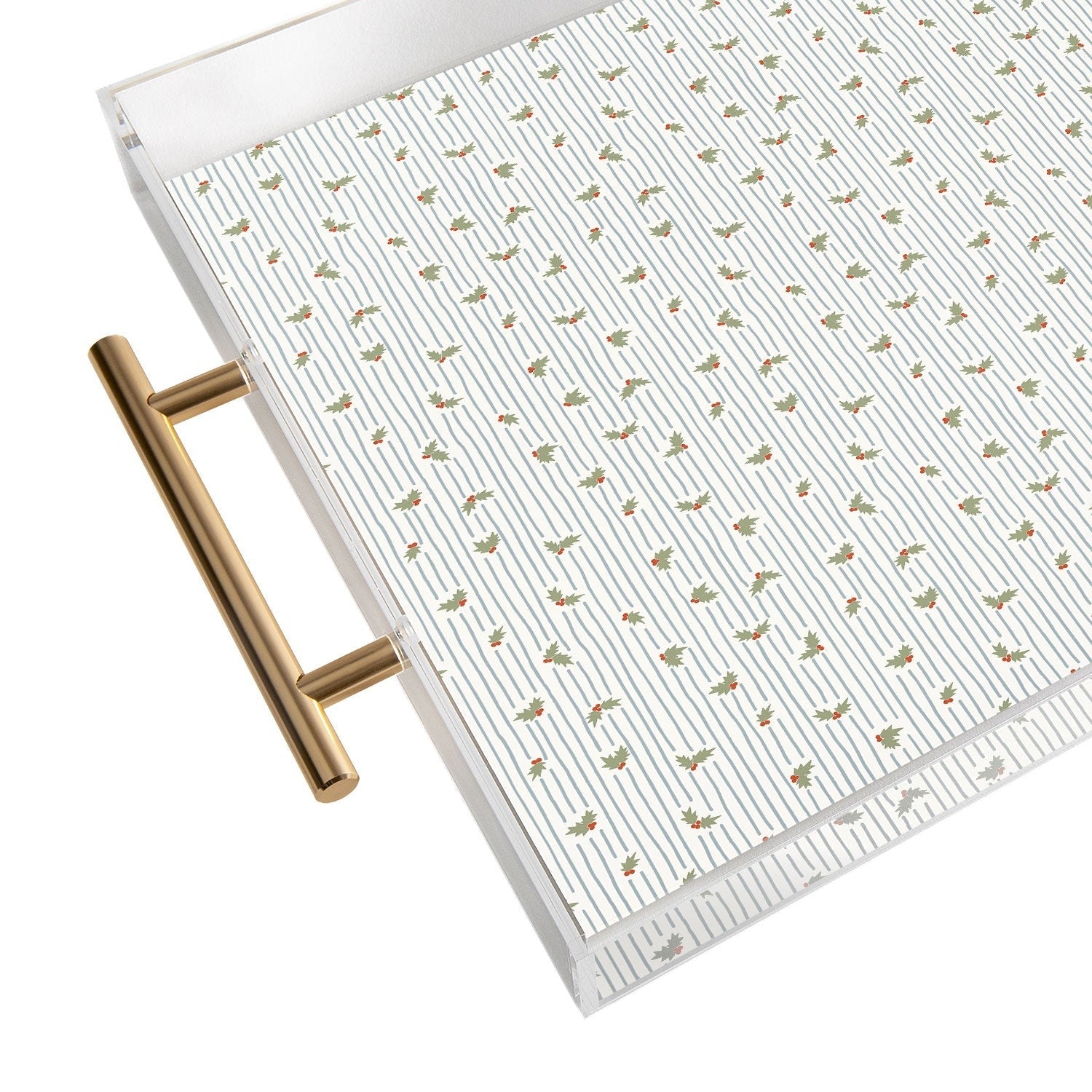CoastL Studio Hand Drawn Holly Stripe Acrylic Tray