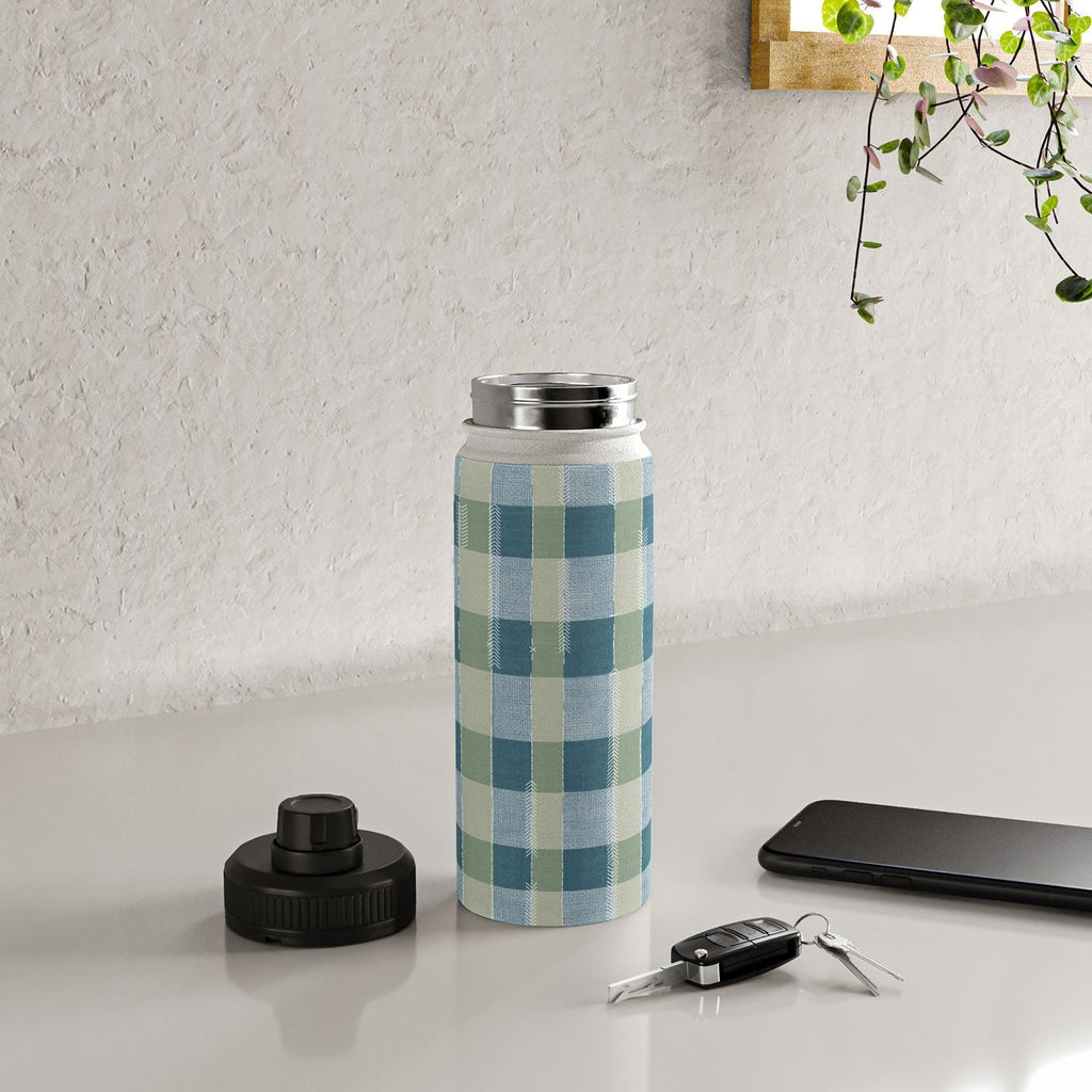 Marta Barragan Camarasa Country Style Checks Water Bottle