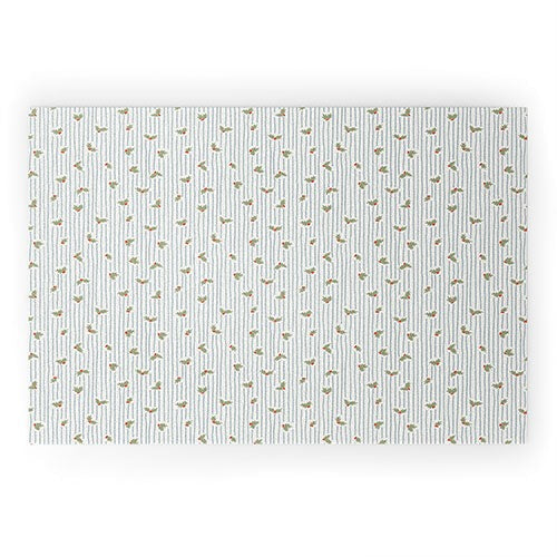 CoastL Studio Hand Drawn Holly Stripe Welcome Mat