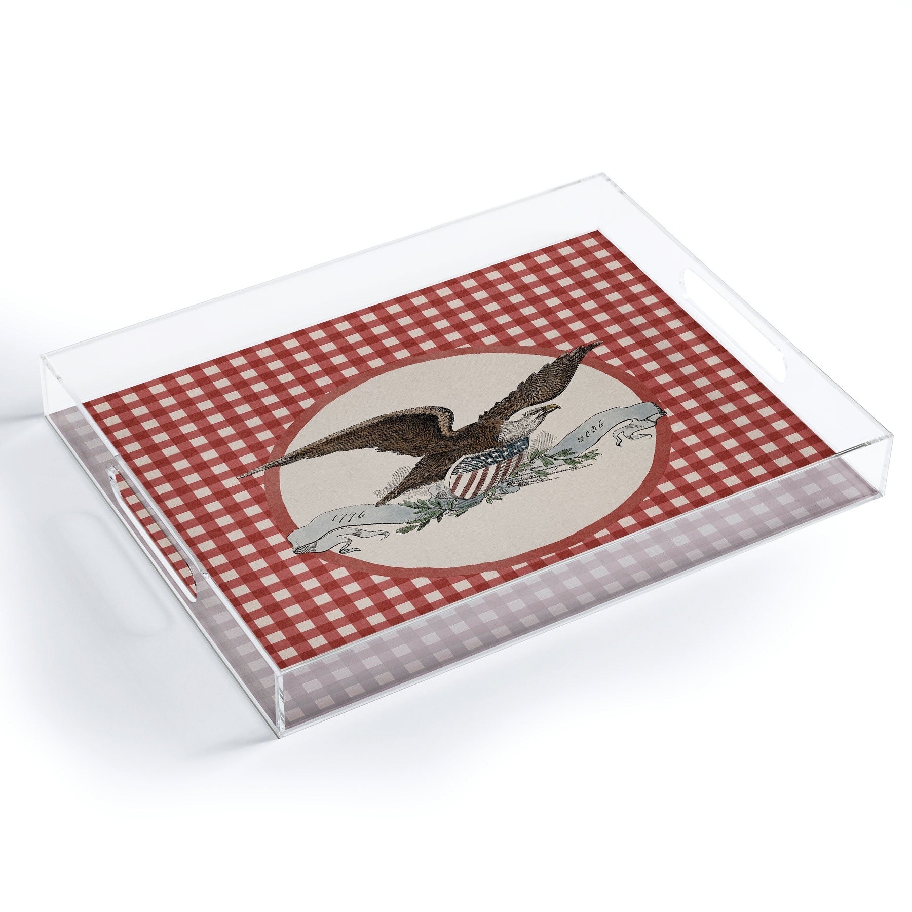 DENY Designs Gingham Eagle Acrylic Tray