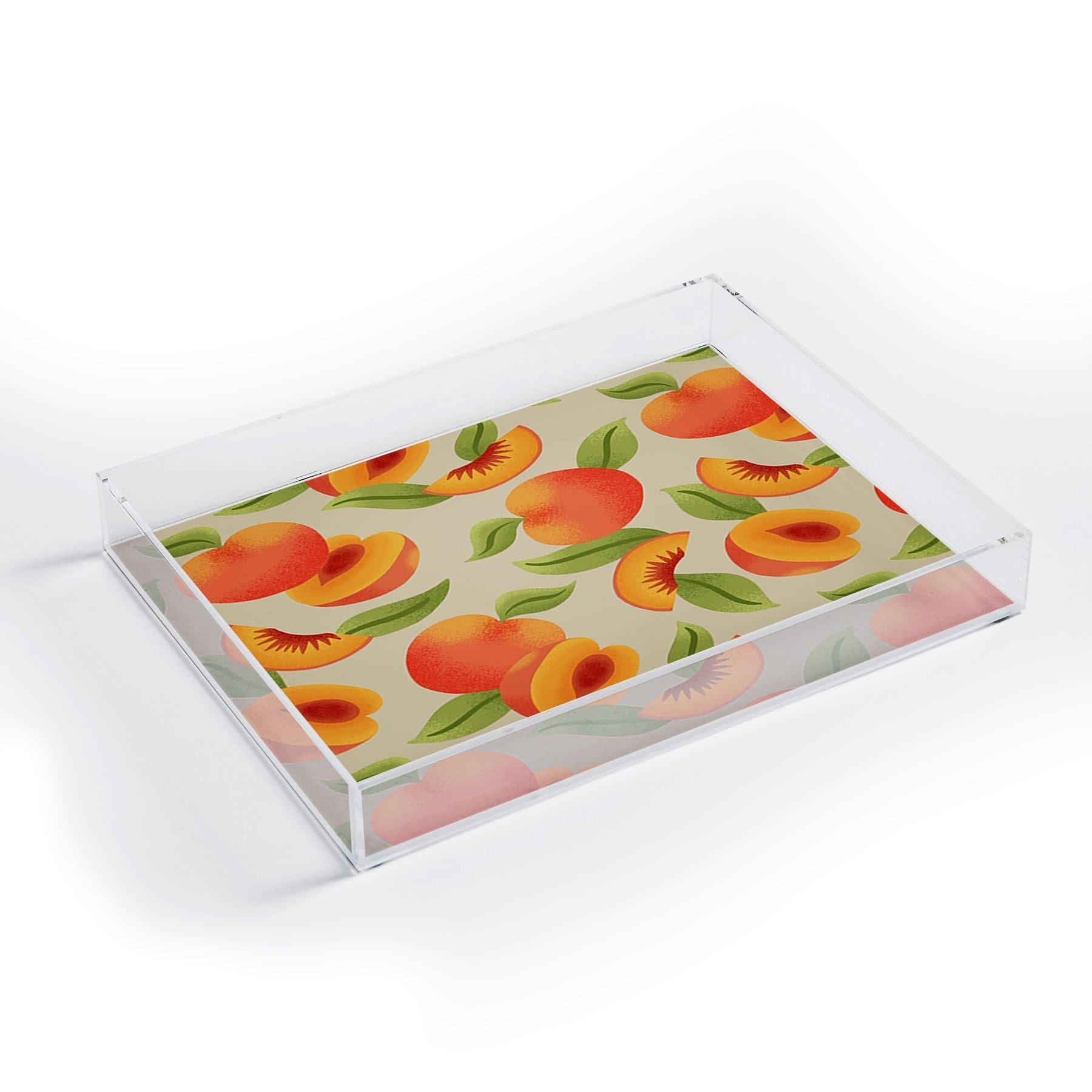 Jessica Molina Peach Pattern Acrylic Tray