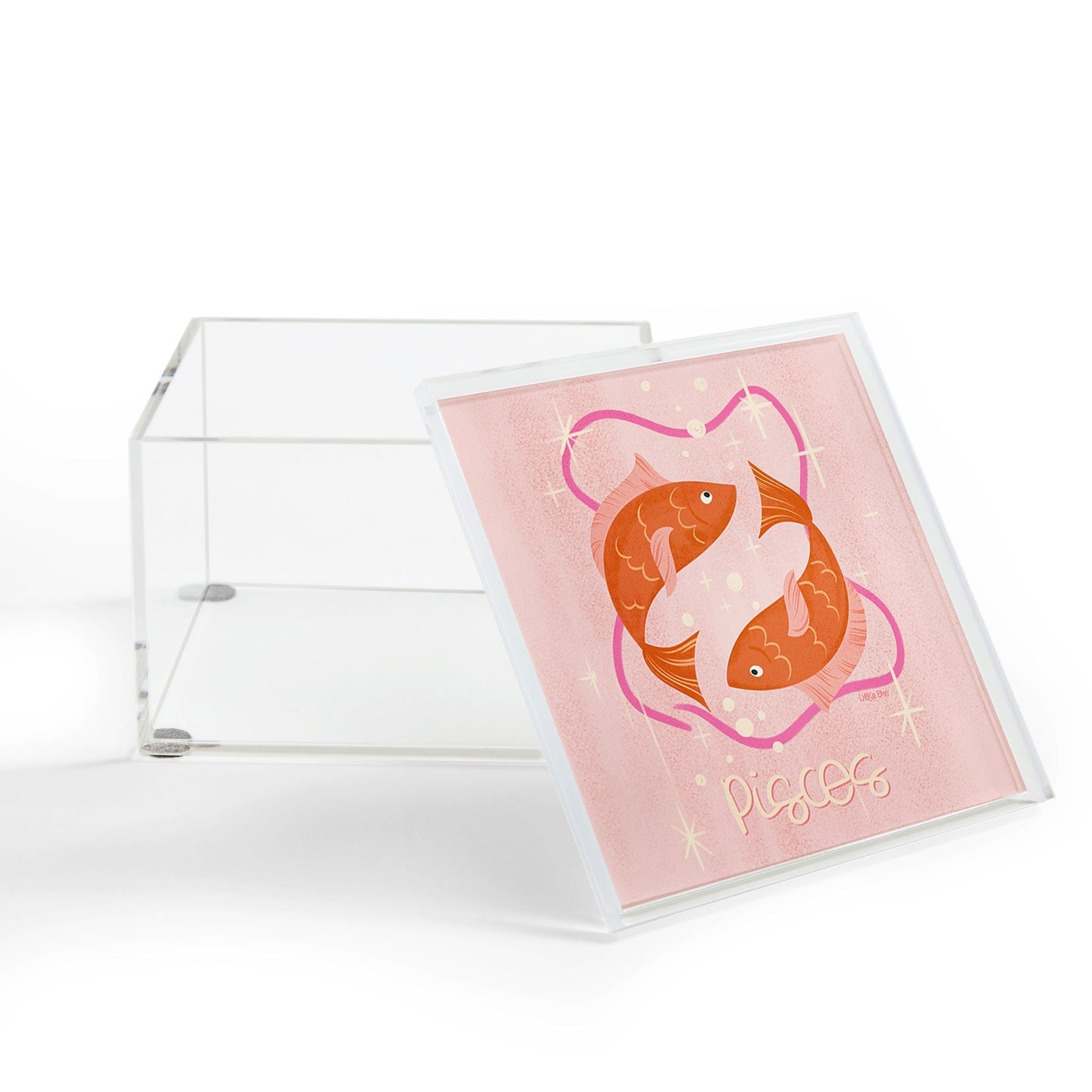 Little Om Zodiac Sign Pisces Acrylic Box