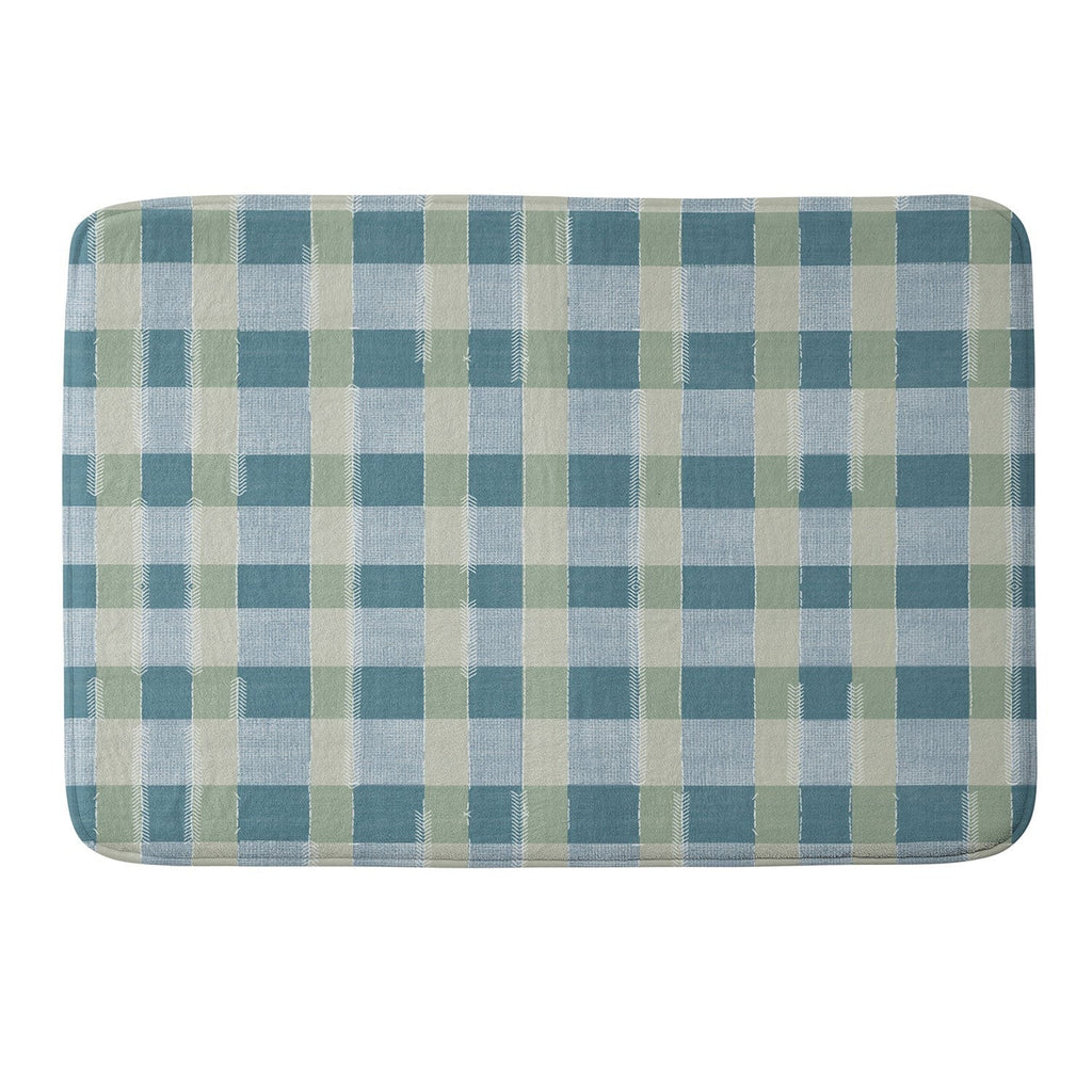 Marta Barragan Camarasa Country Style Checks Memory Foam Bath Mat