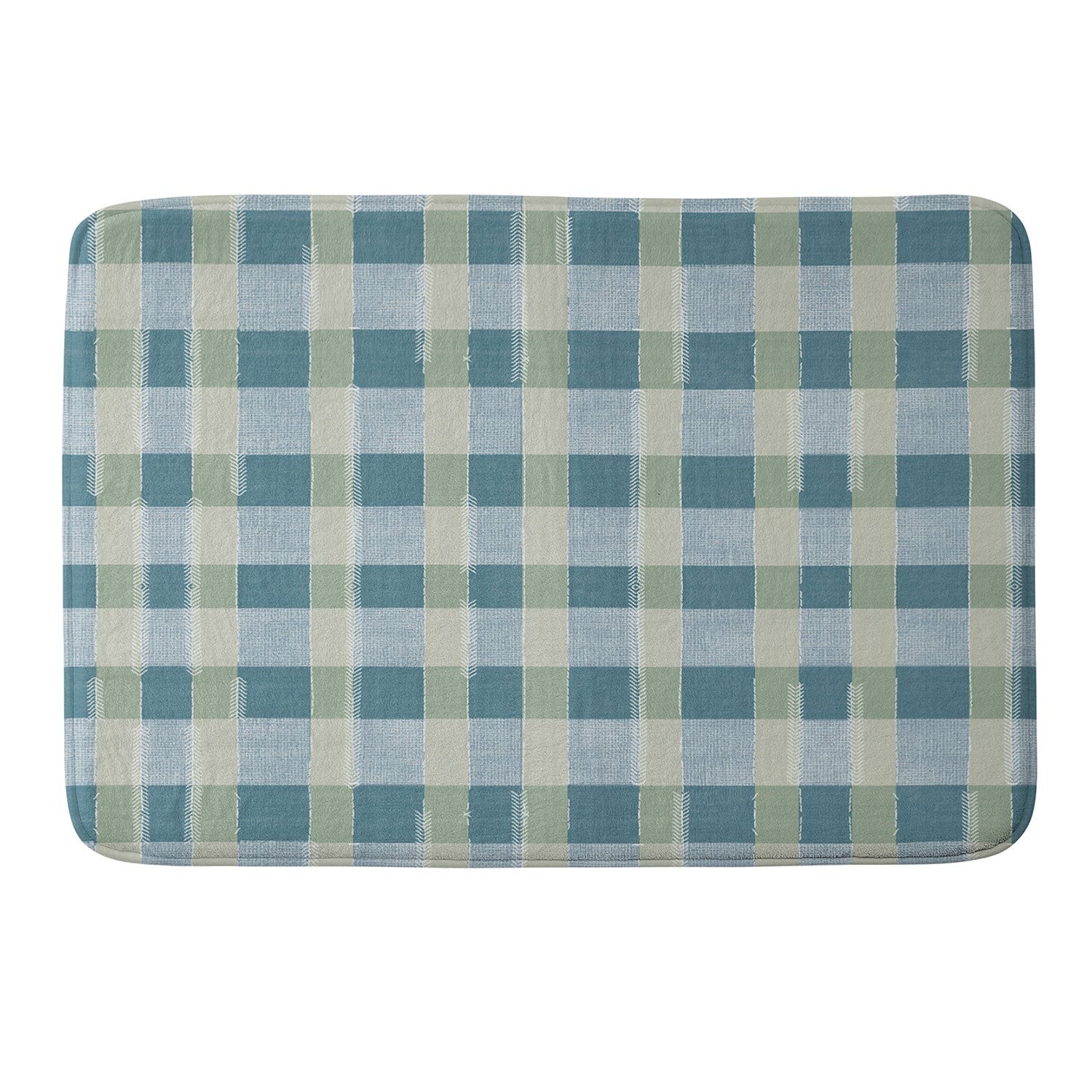 Marta Barragan Camarasa Country Style Checks Memory Foam Bath Mat
