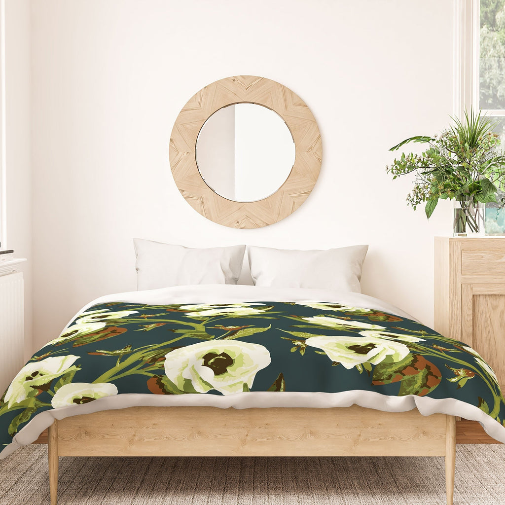 ThirtyOne Illustrations Circa in Olive Duvet Cover