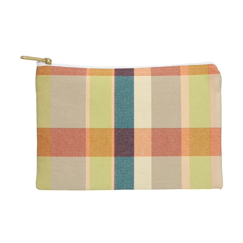 Marta Barragan Camarasa Retro Picnic Plaid Warm Tones Pouch