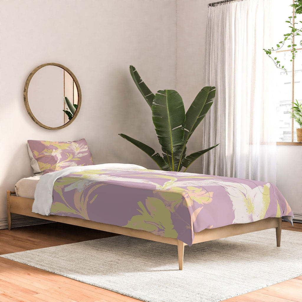 Gabriela Fuente Emma Lilac Floral Comforter