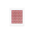 DENY Designs Red Gingham plus Stars Art Print