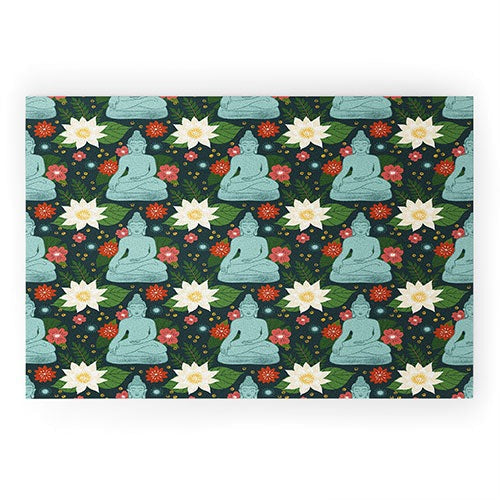 Design by Spark Meditating Lotus Buddha Welcome Mat