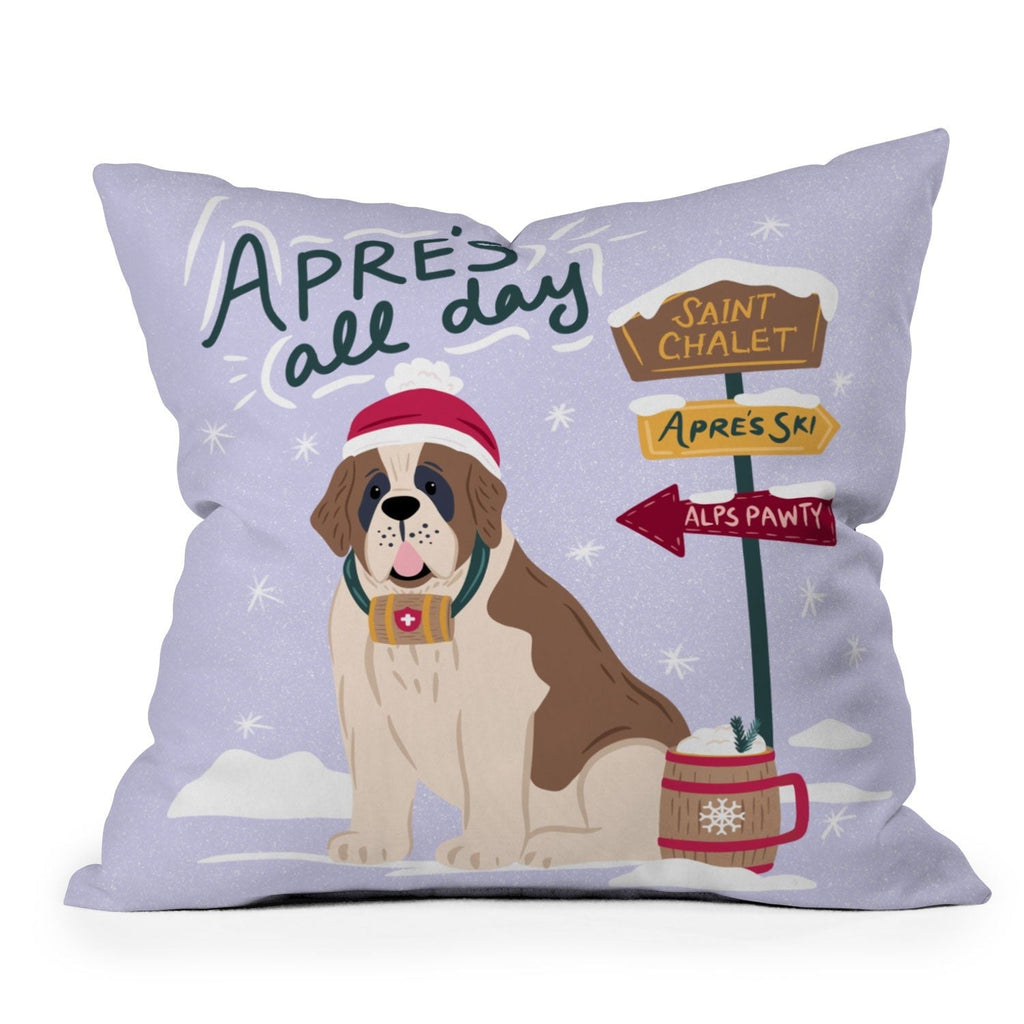 Design by Spark St Bernard Apres All Day Throw Pillow