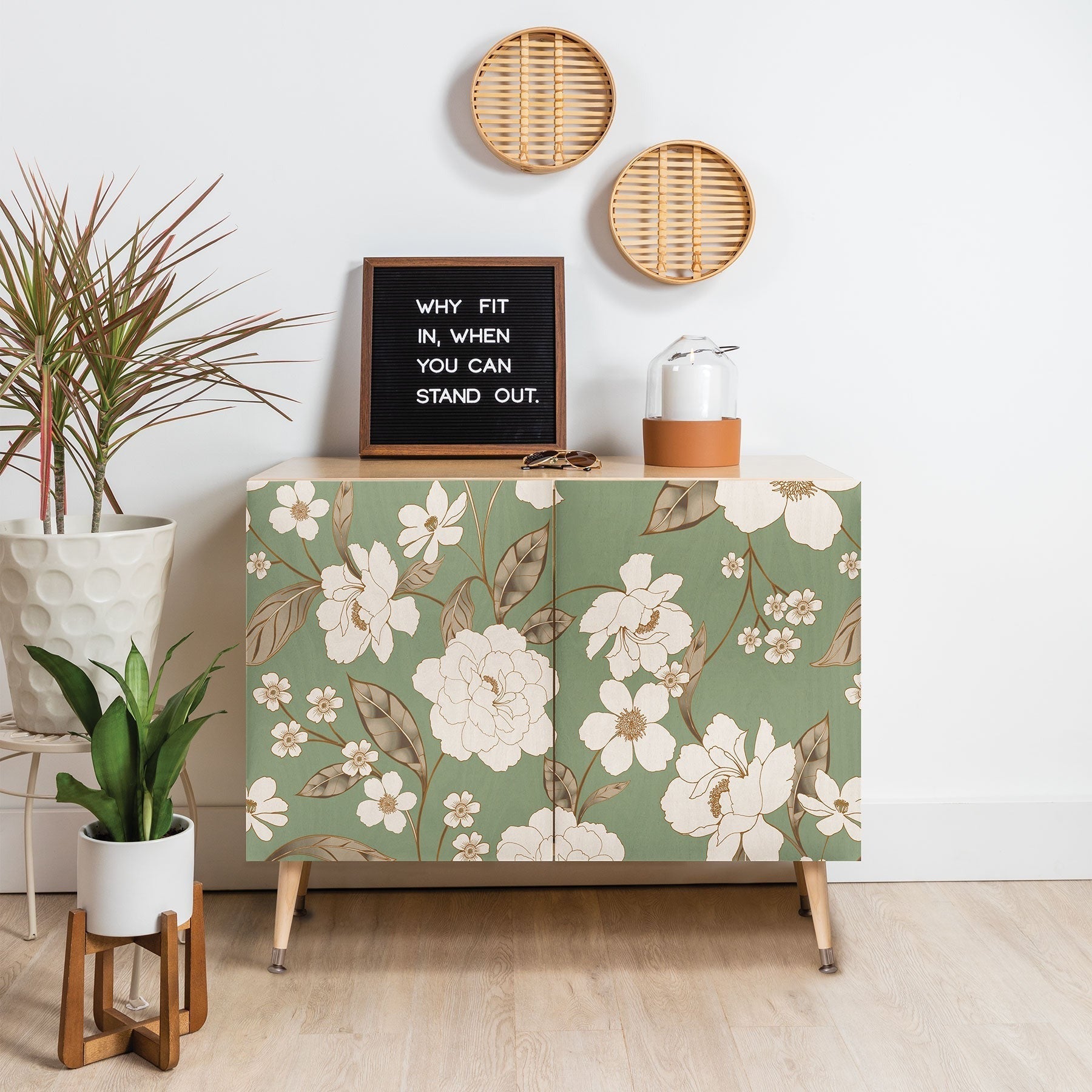Gabriela Fuente Olive Floral Roberta Credenza