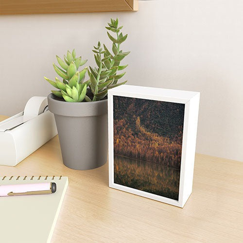 Hannah Kemp Fall Lake Framed Mini Art Print