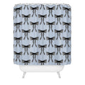 Design by Spark Black Striped Bows Shower Curtain
