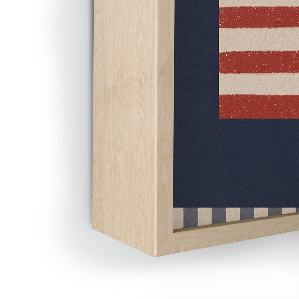 DENY Designs Gingham Flag Framed Mini Art Print