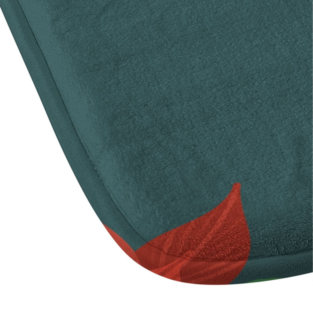 Design by Spark Poinsettia Florals Memory Foam Bath Mat