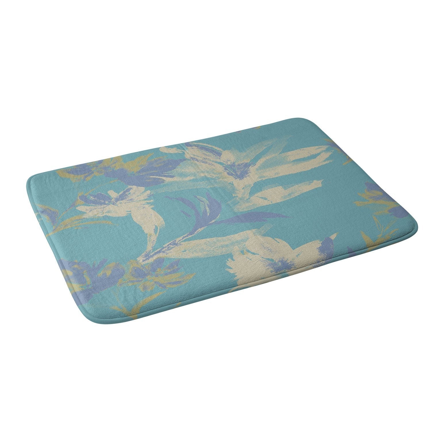 Gabriela Fuente Emma Blue Memory Foam Bath Mat