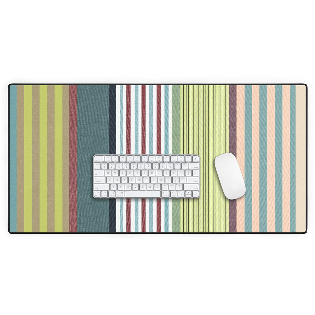 Marta Barragan Camarasa Colorful Stripe Delight Desk Mat