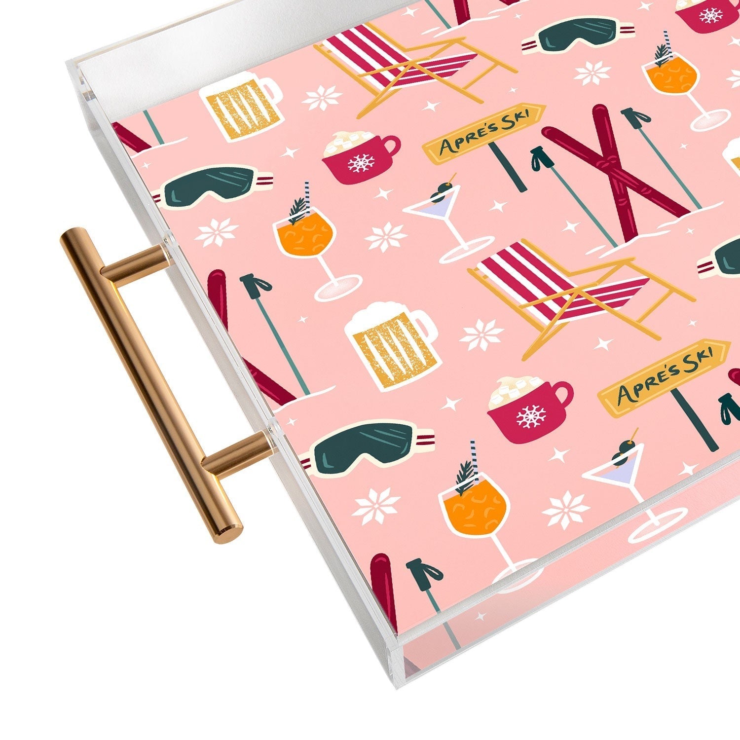 Design by Spark Apres Ski Holiday Acrylic Tray