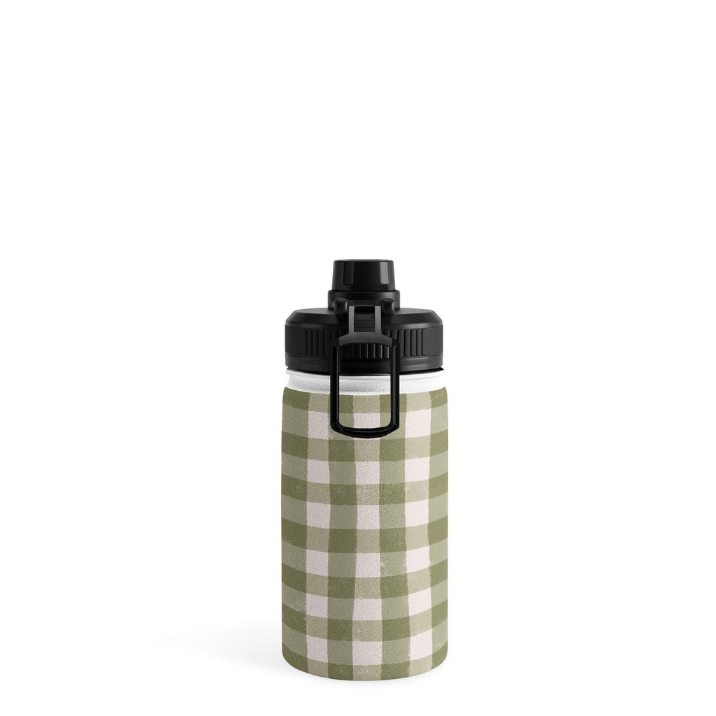 Menina Lisboa Rustic Green Plaid Water Bottle
