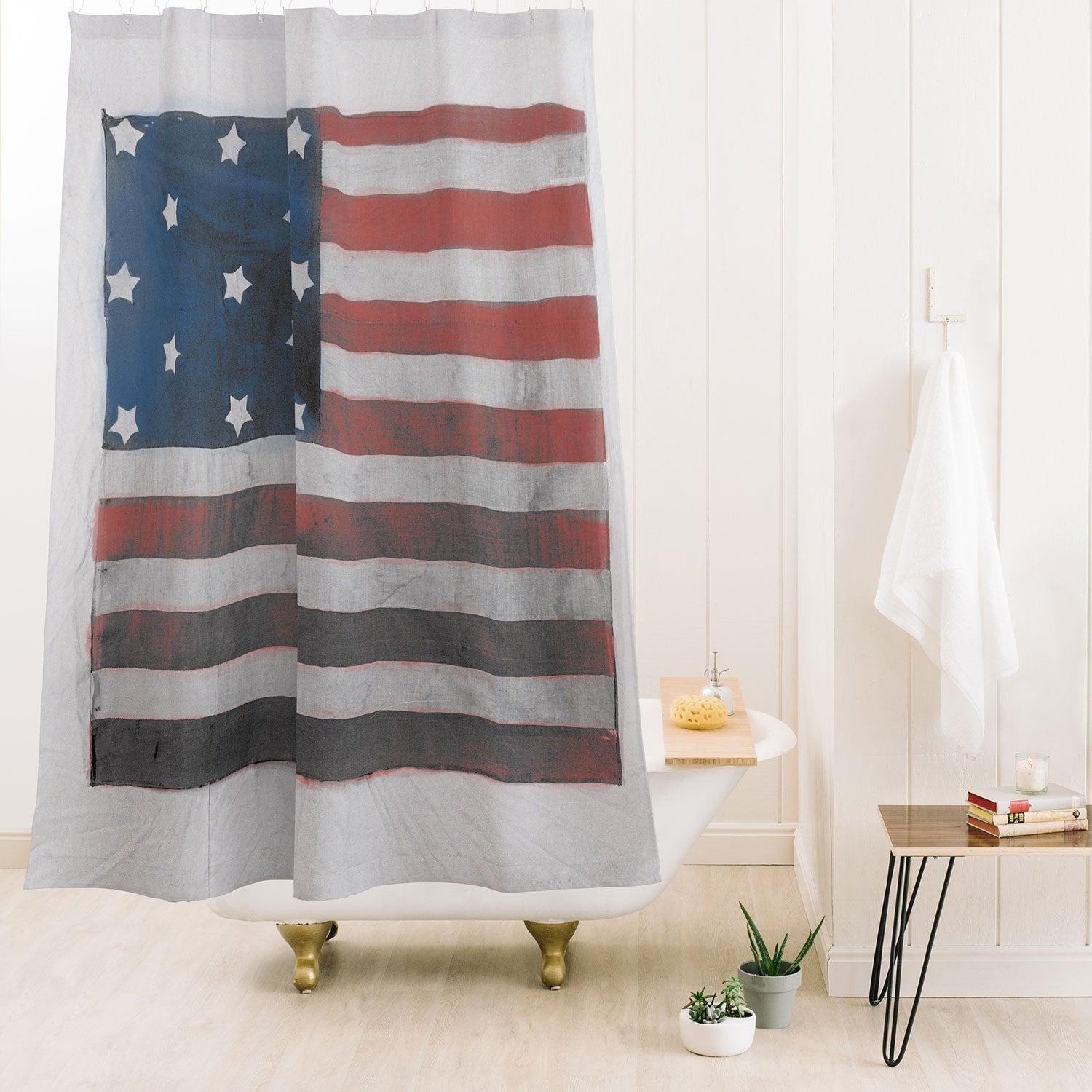 DENY Designs Flag Attributed to Elizabeth Schuyler Hamilton Shower Curtain