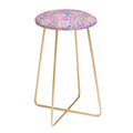 Pimlada Phuapradit Ditsy Purple Floral Half Drop Counter Stool