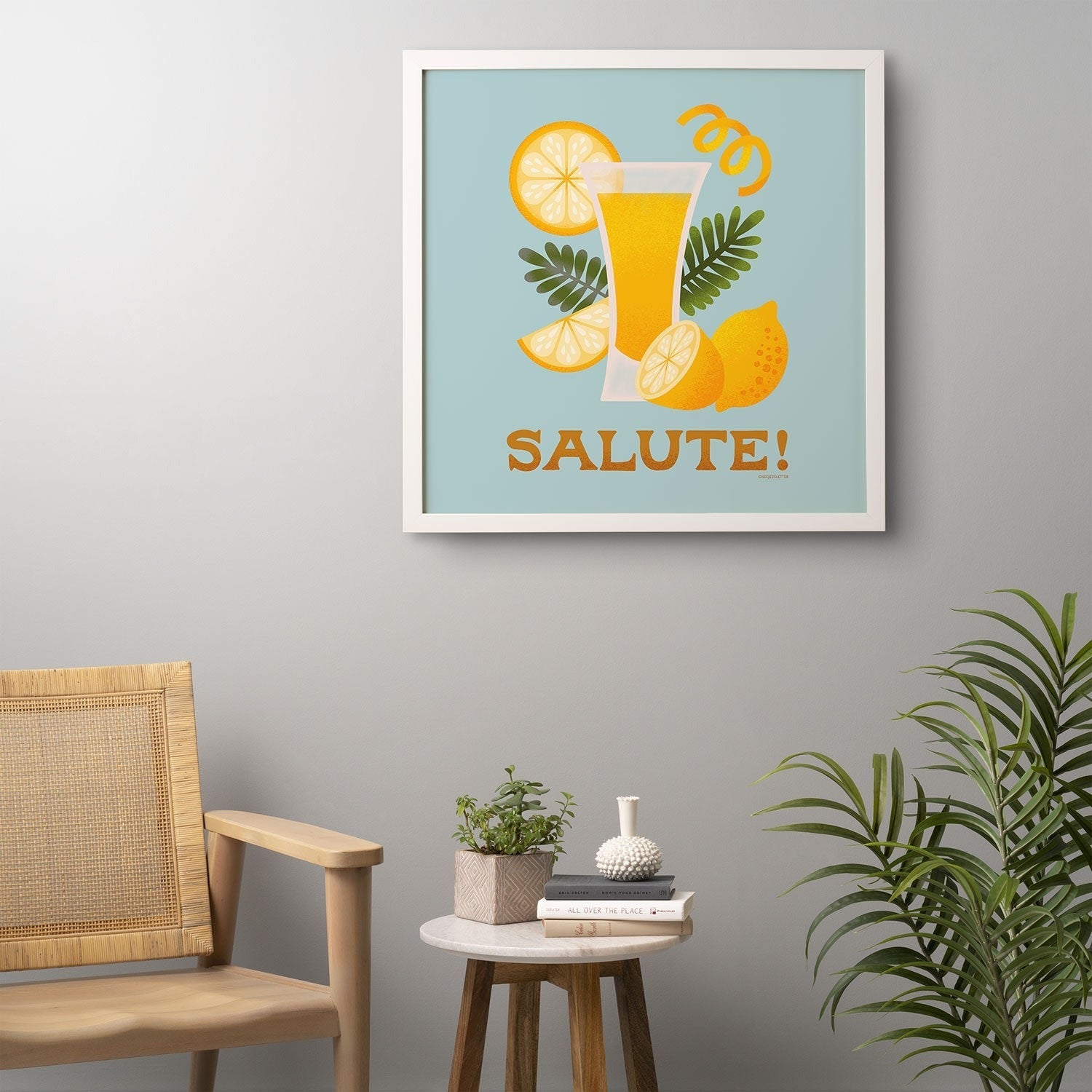 Jessica Molina Limoncello Cocktail Framed Wall Art