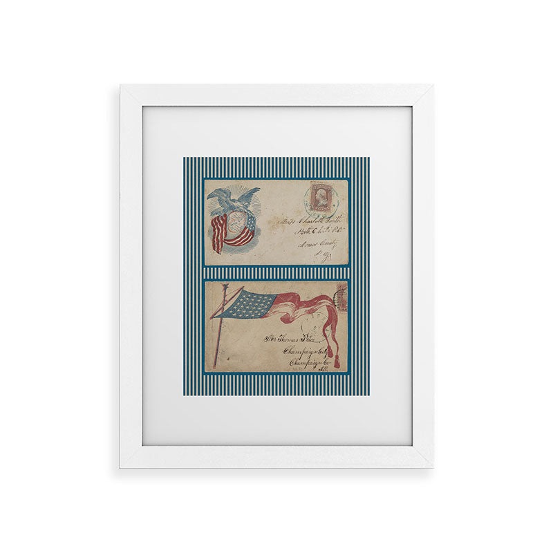 DENY Designs Civil War Envelopes Framed Art Print