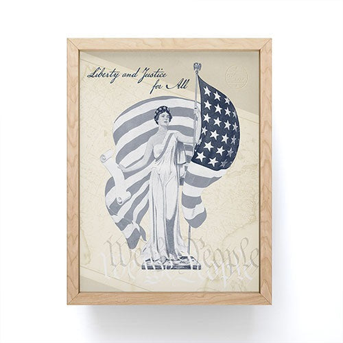 DENY Designs Liberty and Justice Woman Framed Mini Art Print