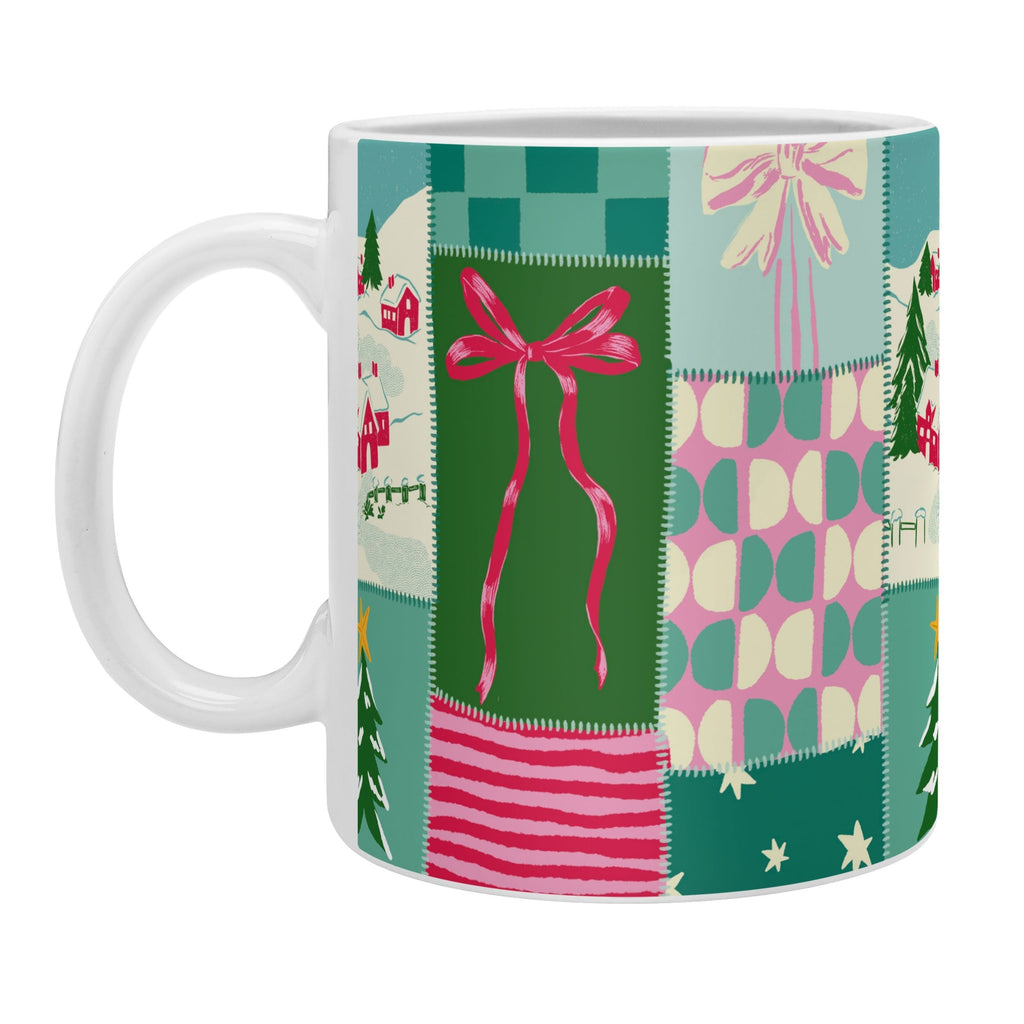 LouBruzzoni Cozy Christmas Patchwork Coffee Mug