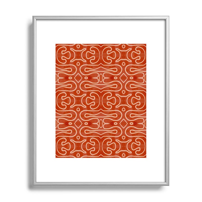 Mirimo Venexiana Burnt Orange Metal Framed Art Print