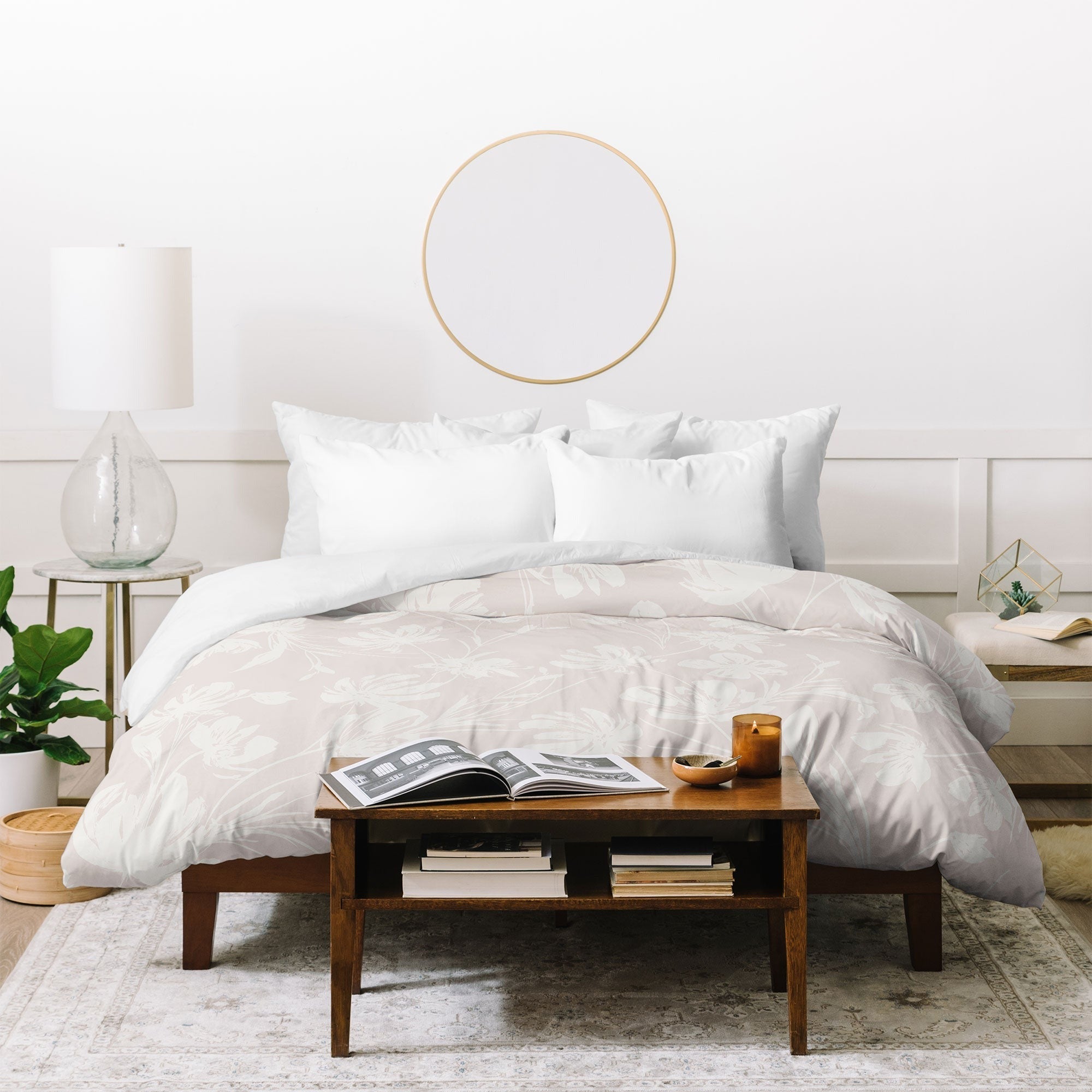 Gabriela Fuente Martine Neutral Duvet Cover