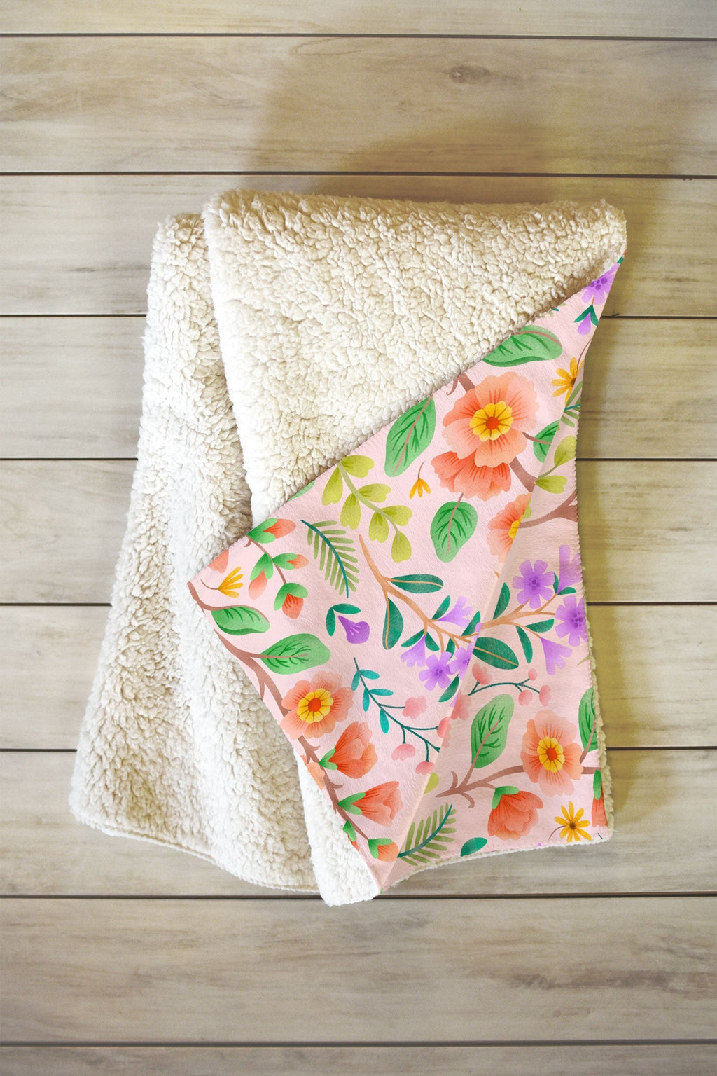 Pimlada Phuapradit Ditsy Spring Floral Fleece Throw Blanket