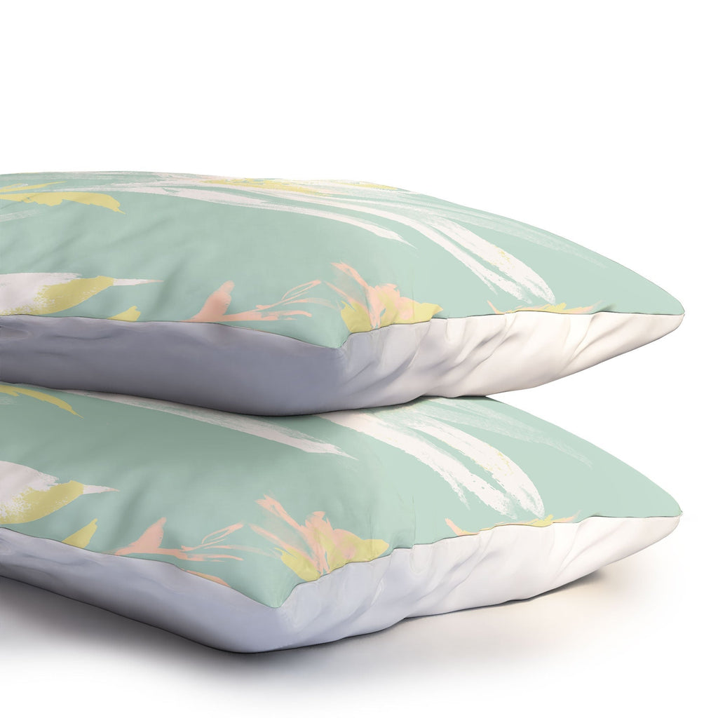 Gabriela Fuente Emma Floral Mint Pillow Shams