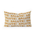 Jessica Molina Salute Gold Pattern on Cream Oblong Throw Pillow